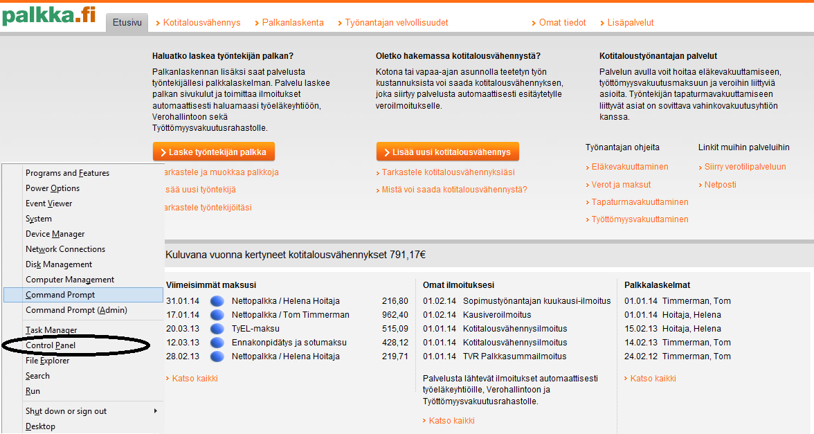 Control Panel